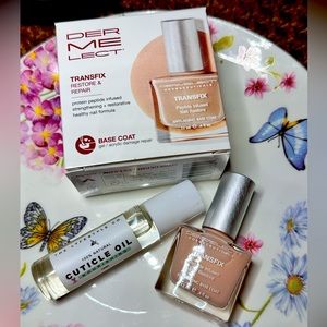 Dermelect Transfix Restore, Repair Base Coat & The Lifestyle Co. Cuticle Oil New